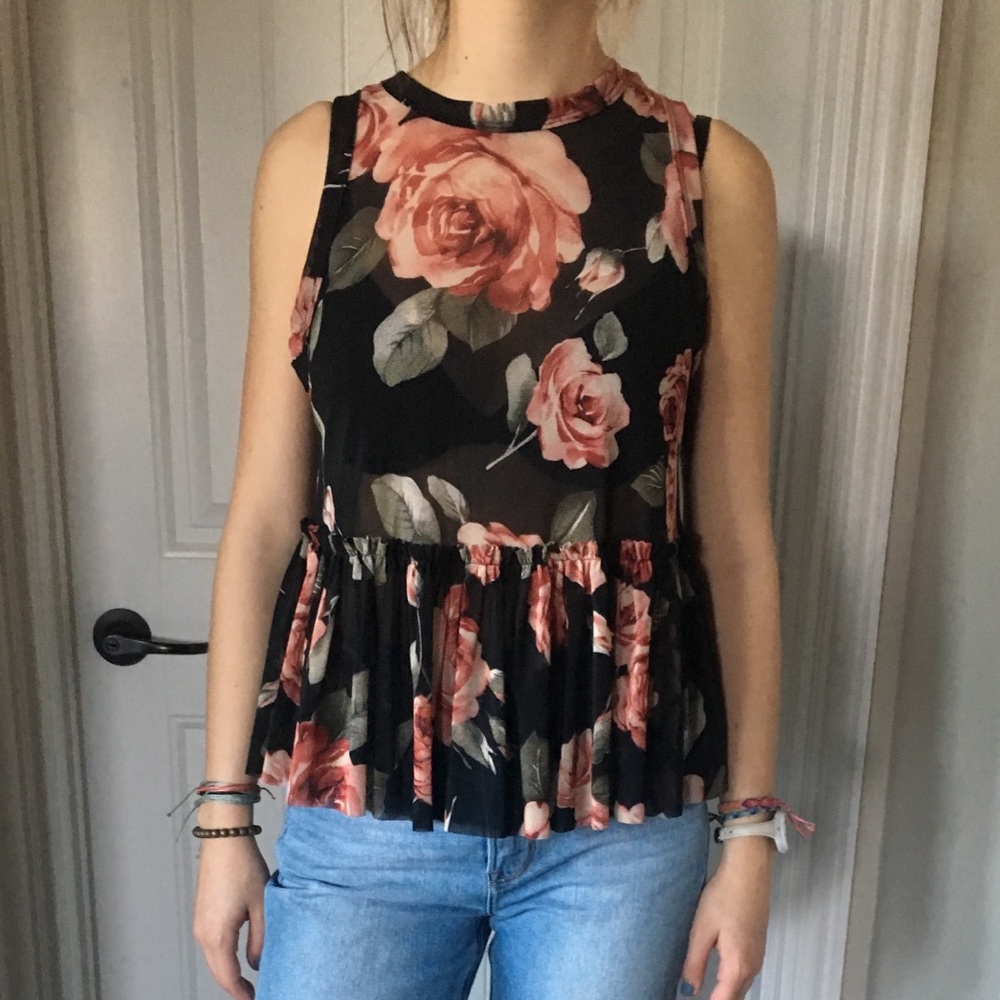 Rose sheer top